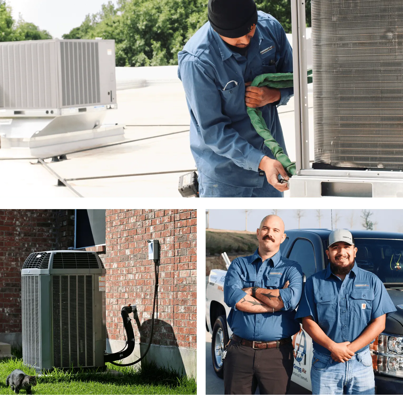 Houston HVAC experts at work